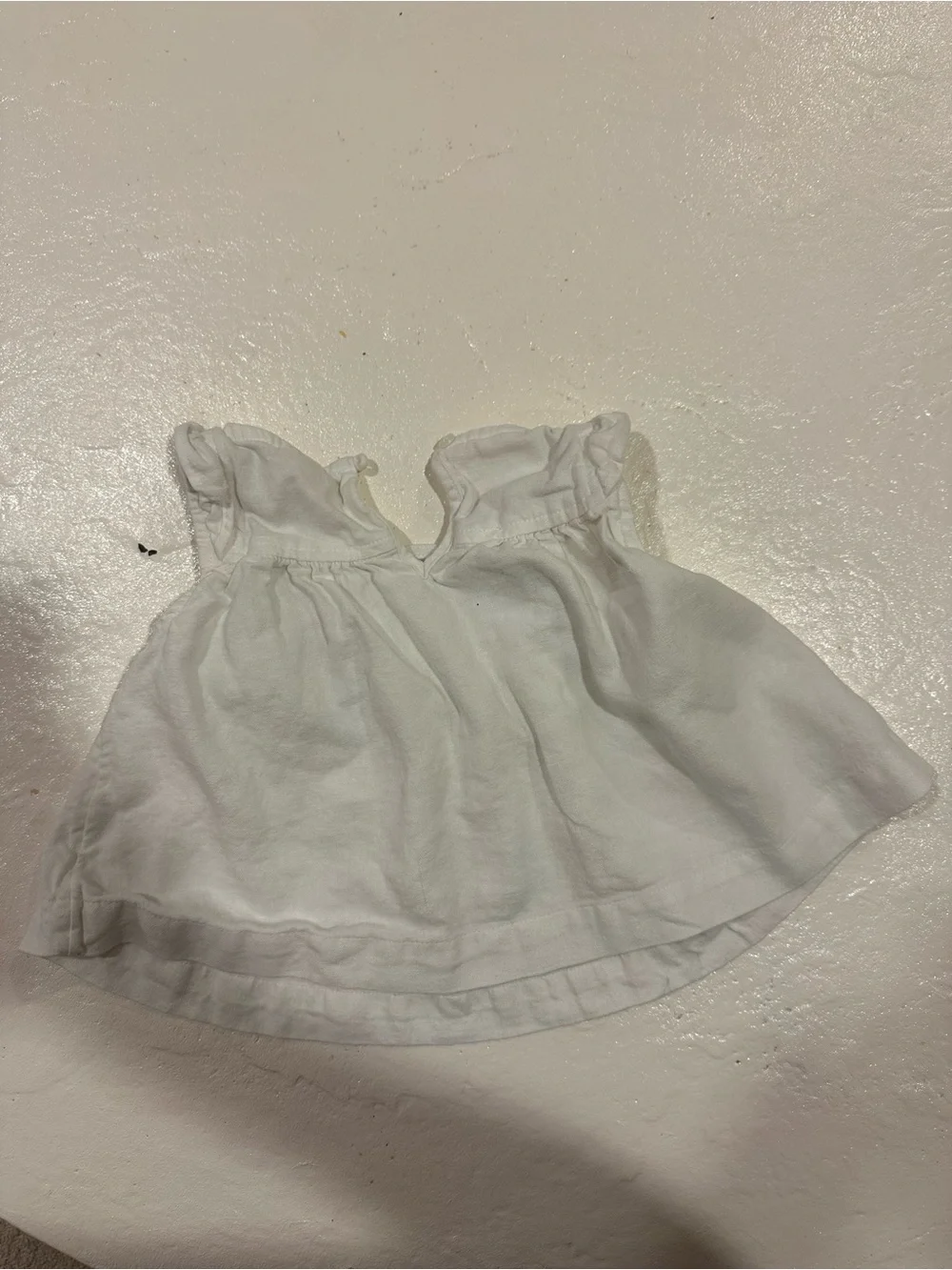 Girls' White Linen Ruffle Tank Top - Baby Gap 18-24 M Months